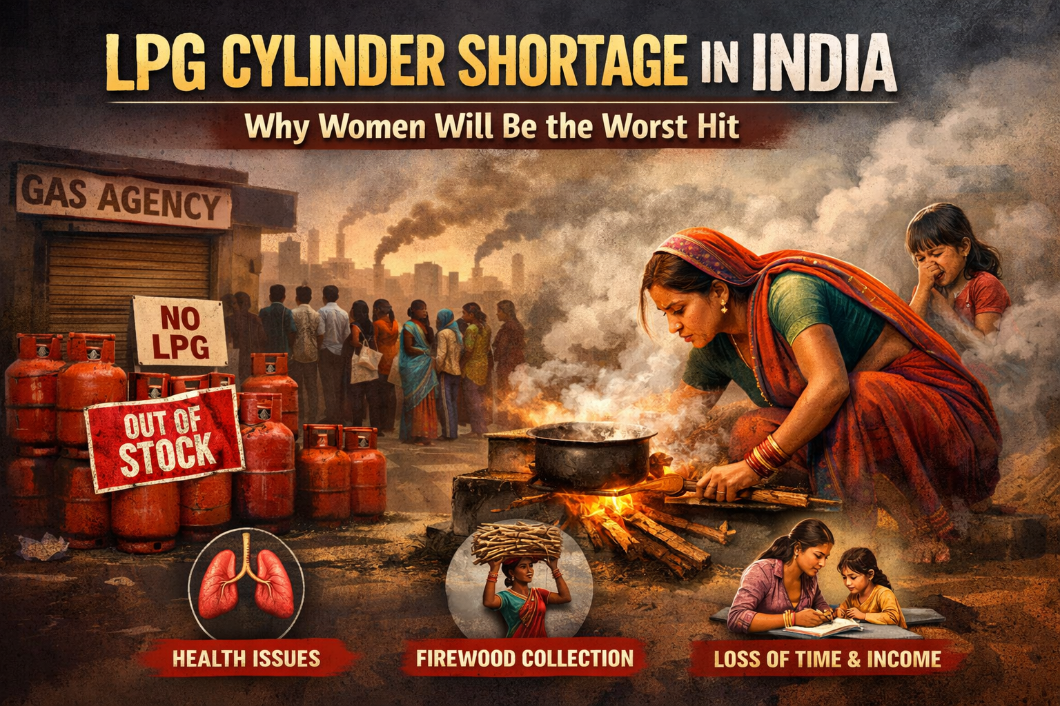 LPG Shortage in India and Why Women will be the Worst Hit?